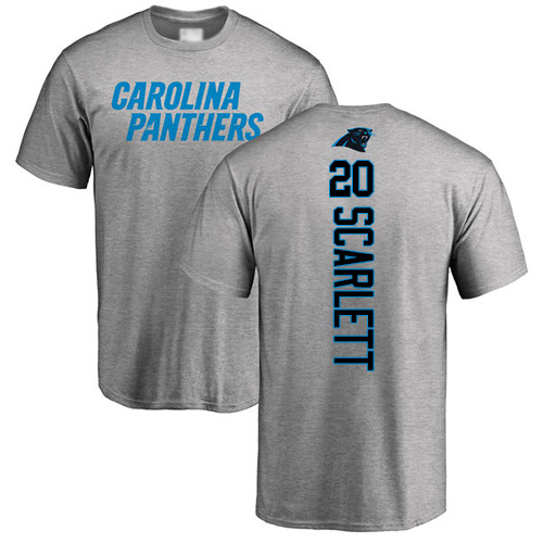 Carolina Panthers Men Ash Jordan Scarlett Backer NFL Football #20 T Shirt